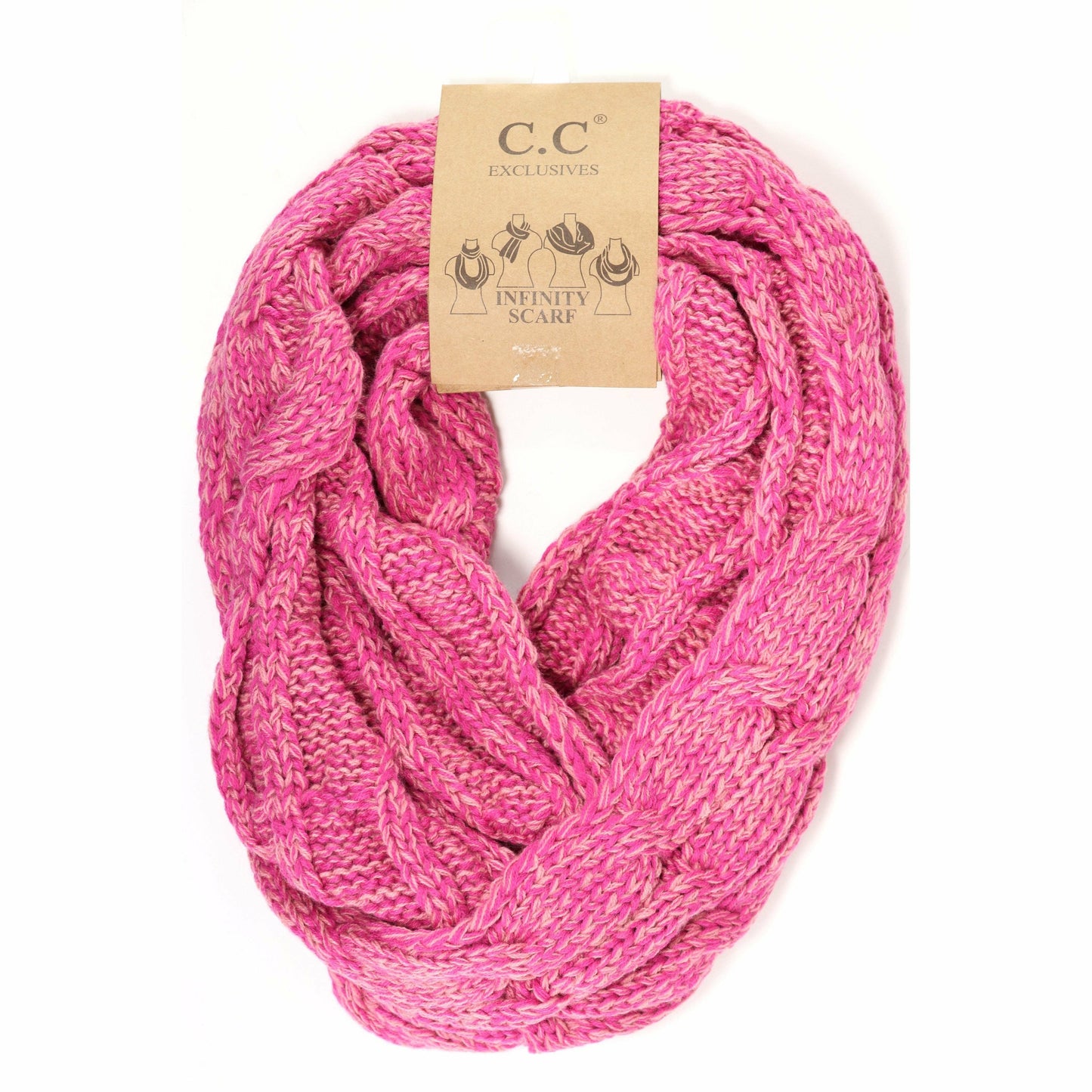 Two-Tone CC Infinity Scarf