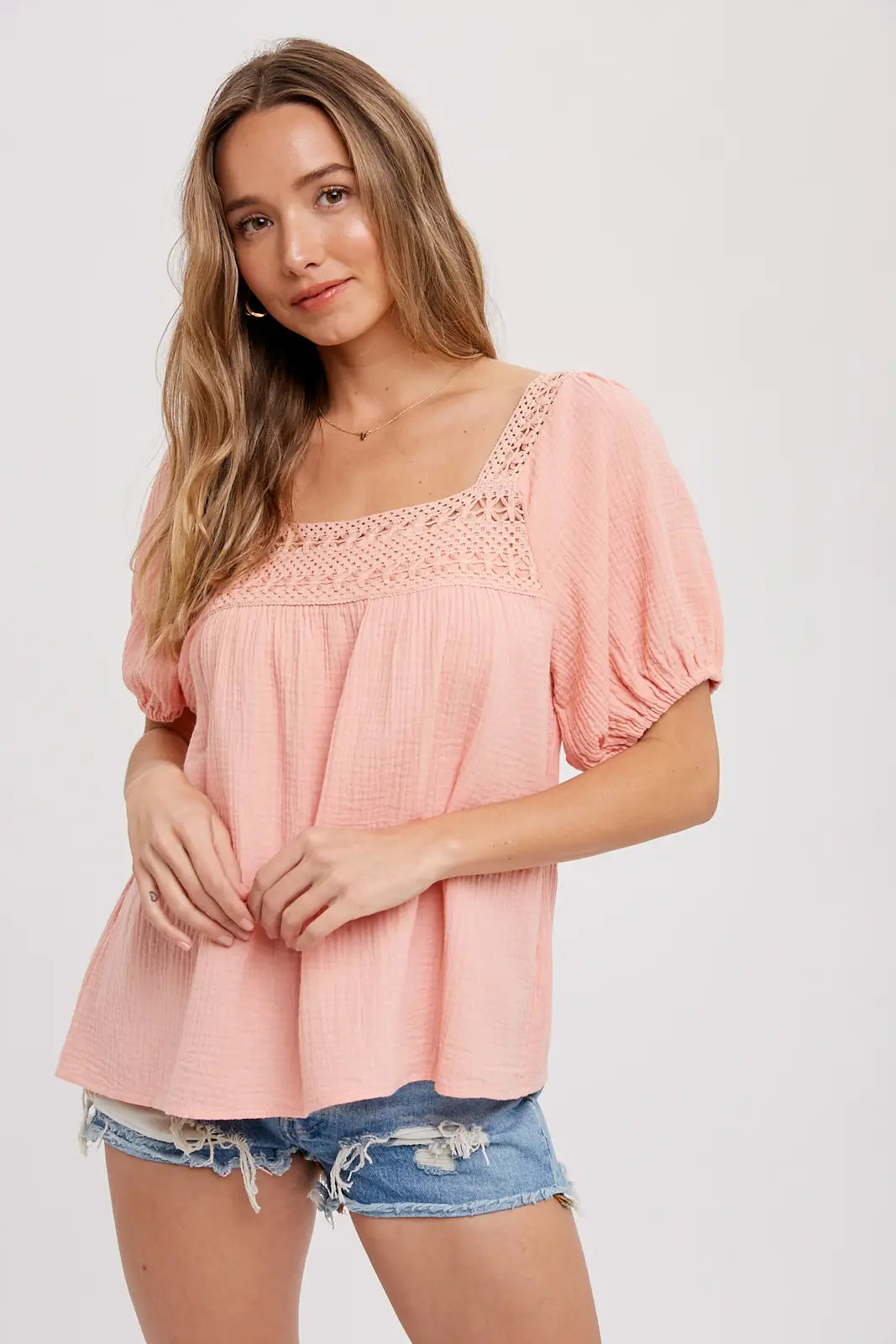Crochet Lace Trim Top