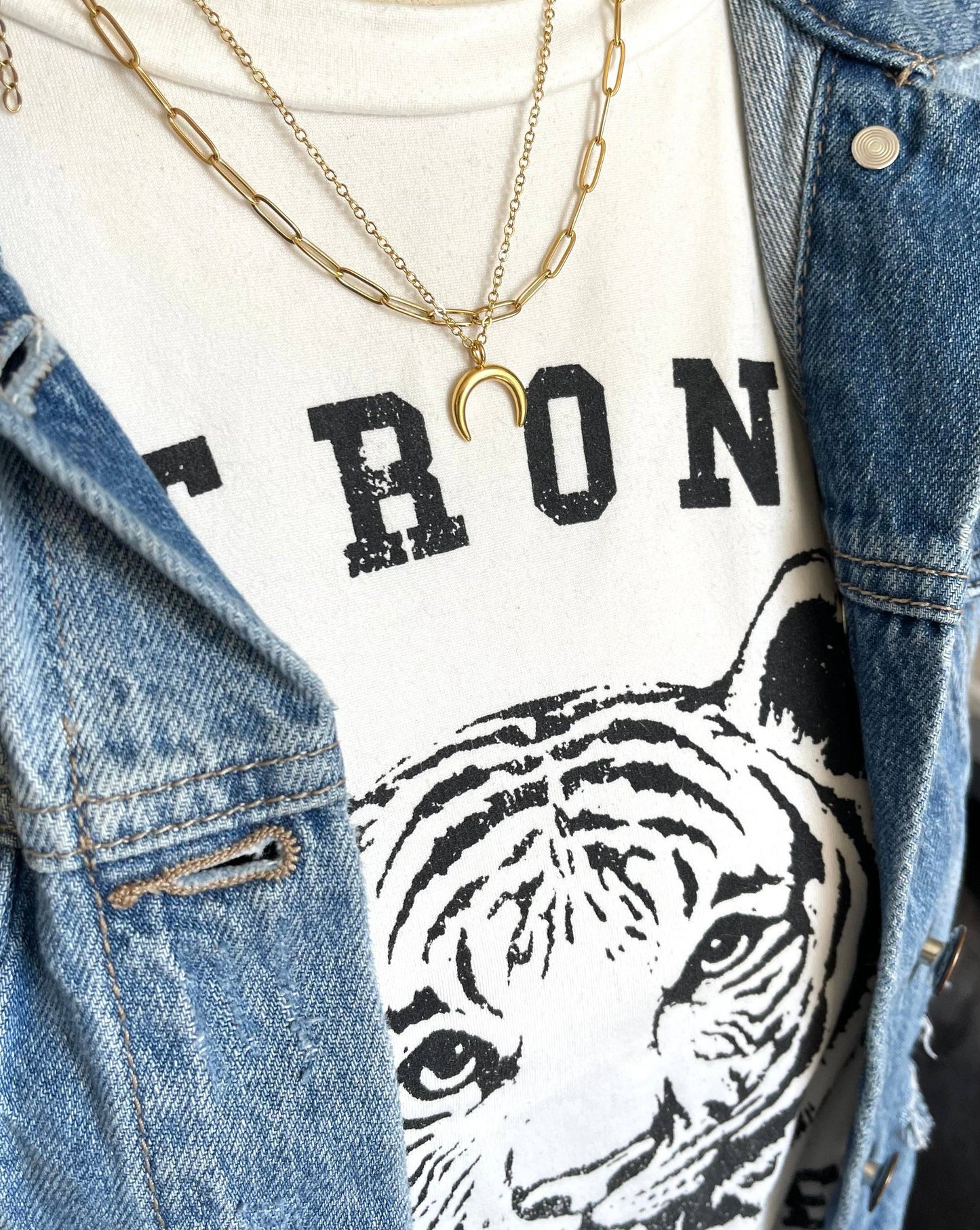 Half Moon Arc Charm Necklace