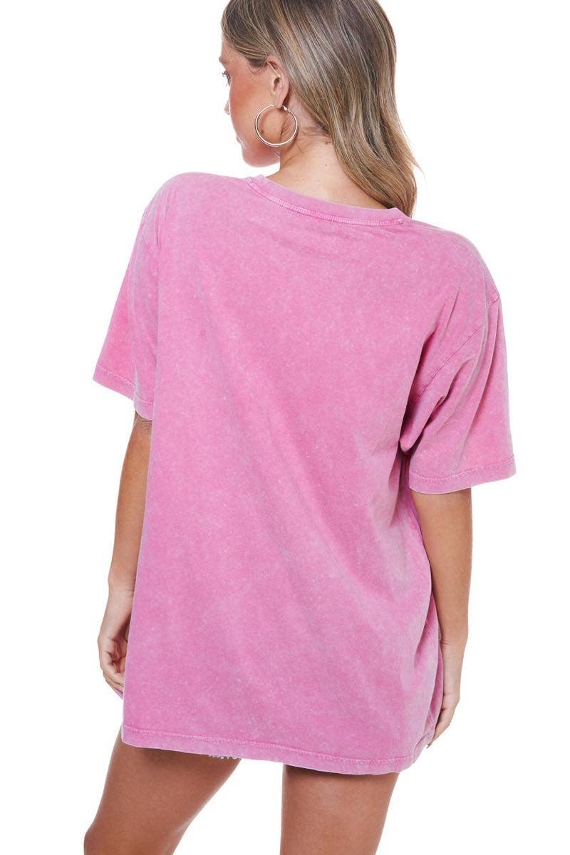 Leopard Washed Boyfriend Graphic Tee