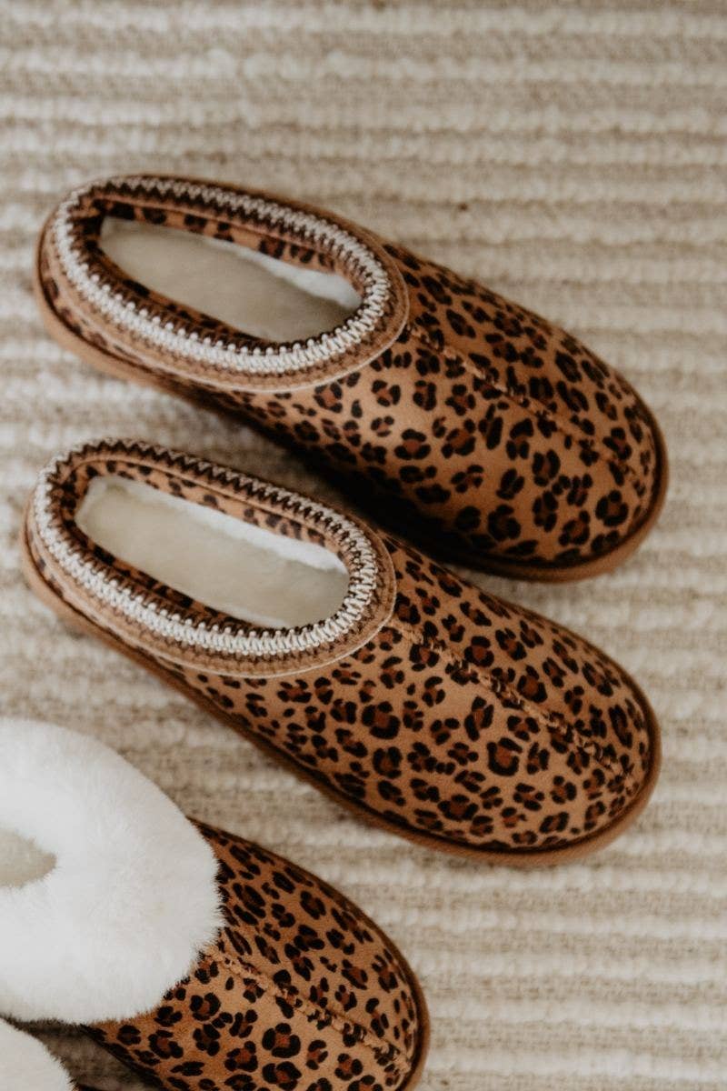 Leopard Print Embroidered Slippers (COMING SOON)