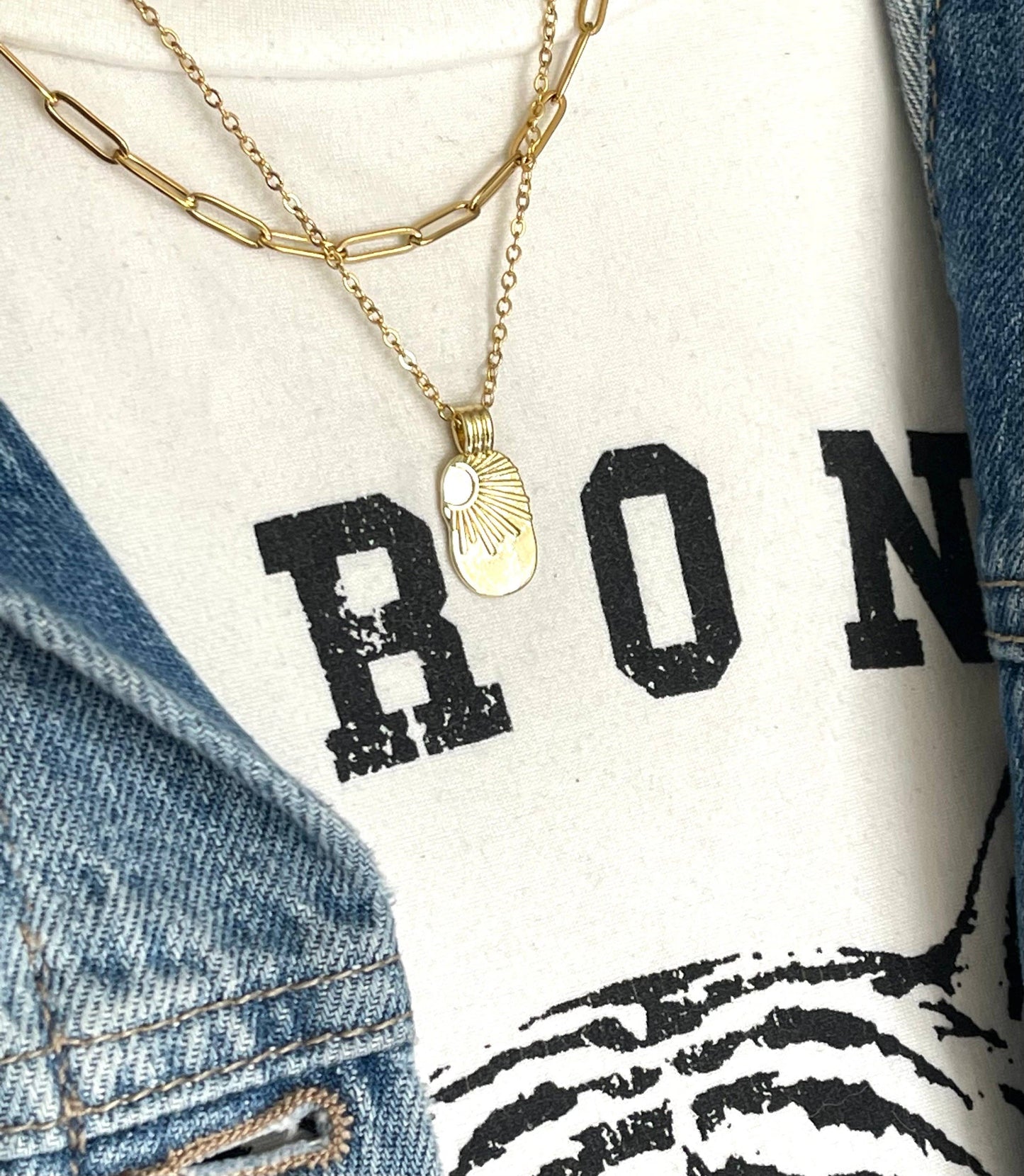 Sun Gold Charm Necklace
