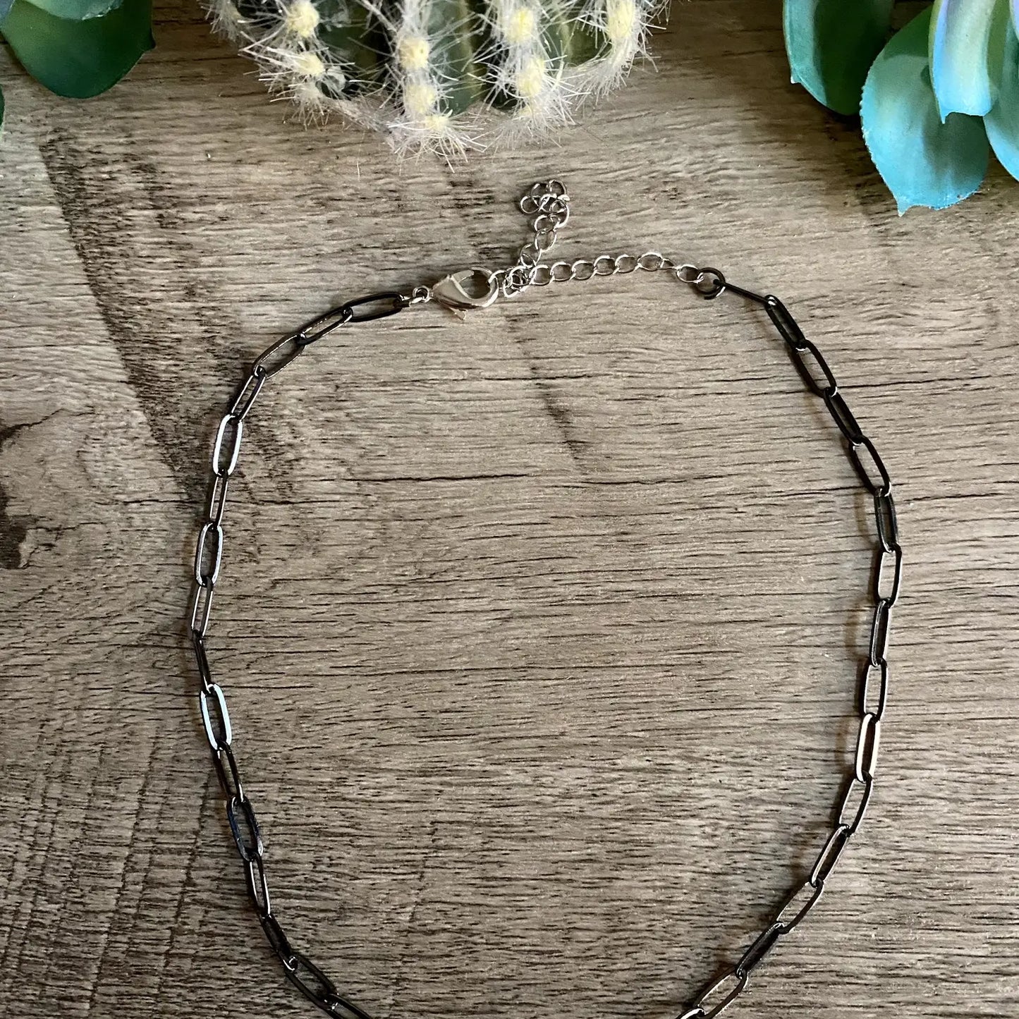 Black Paper Clip Chain