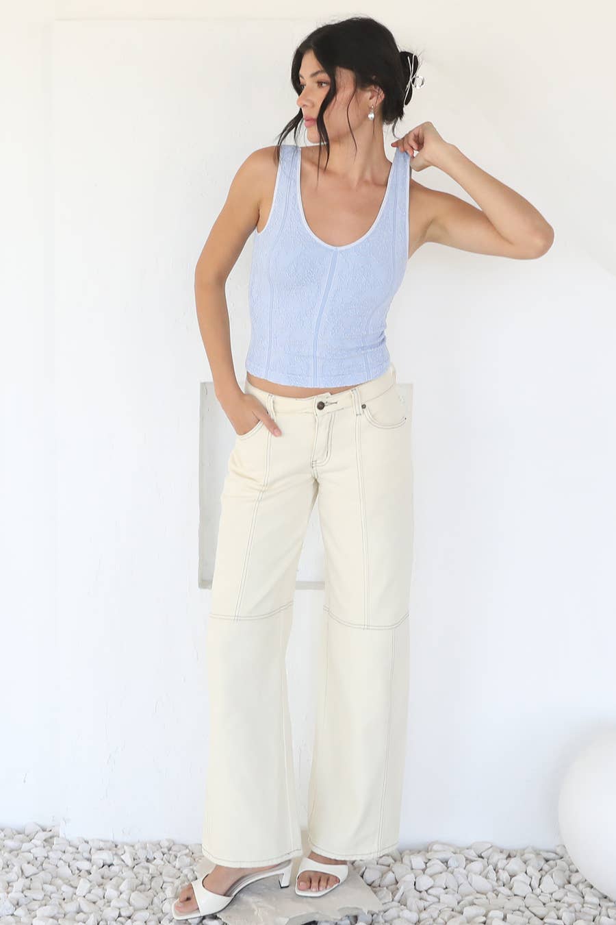 Vintage Reversible Textured Top