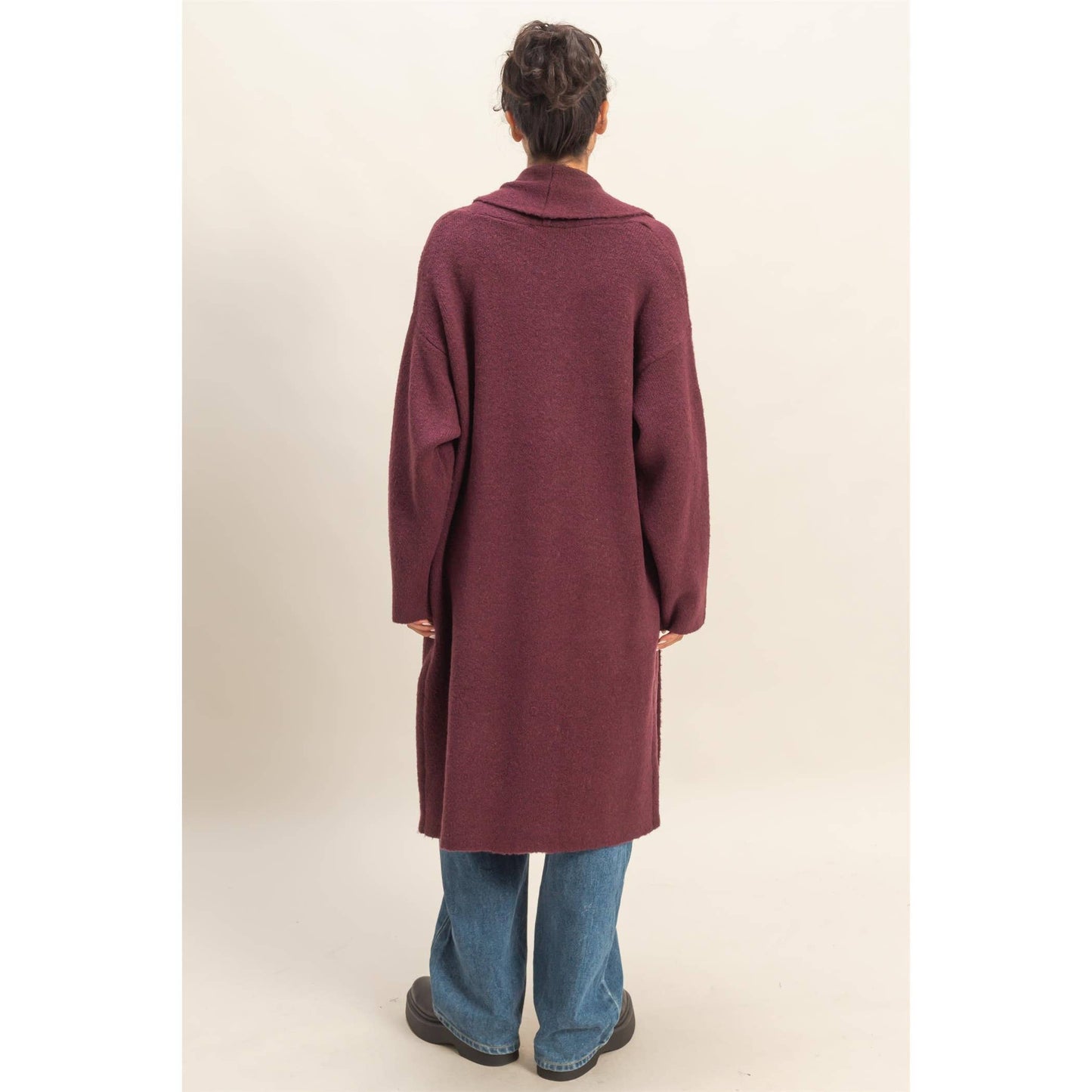 Longline Open Front Duster Sweater