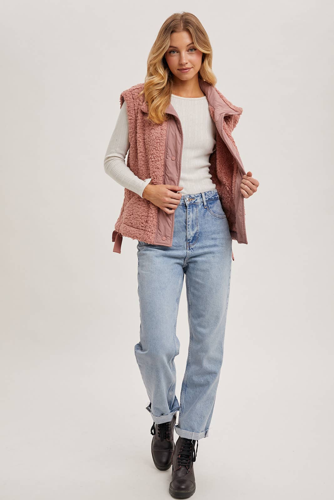 Button Down Sherpa Vest
