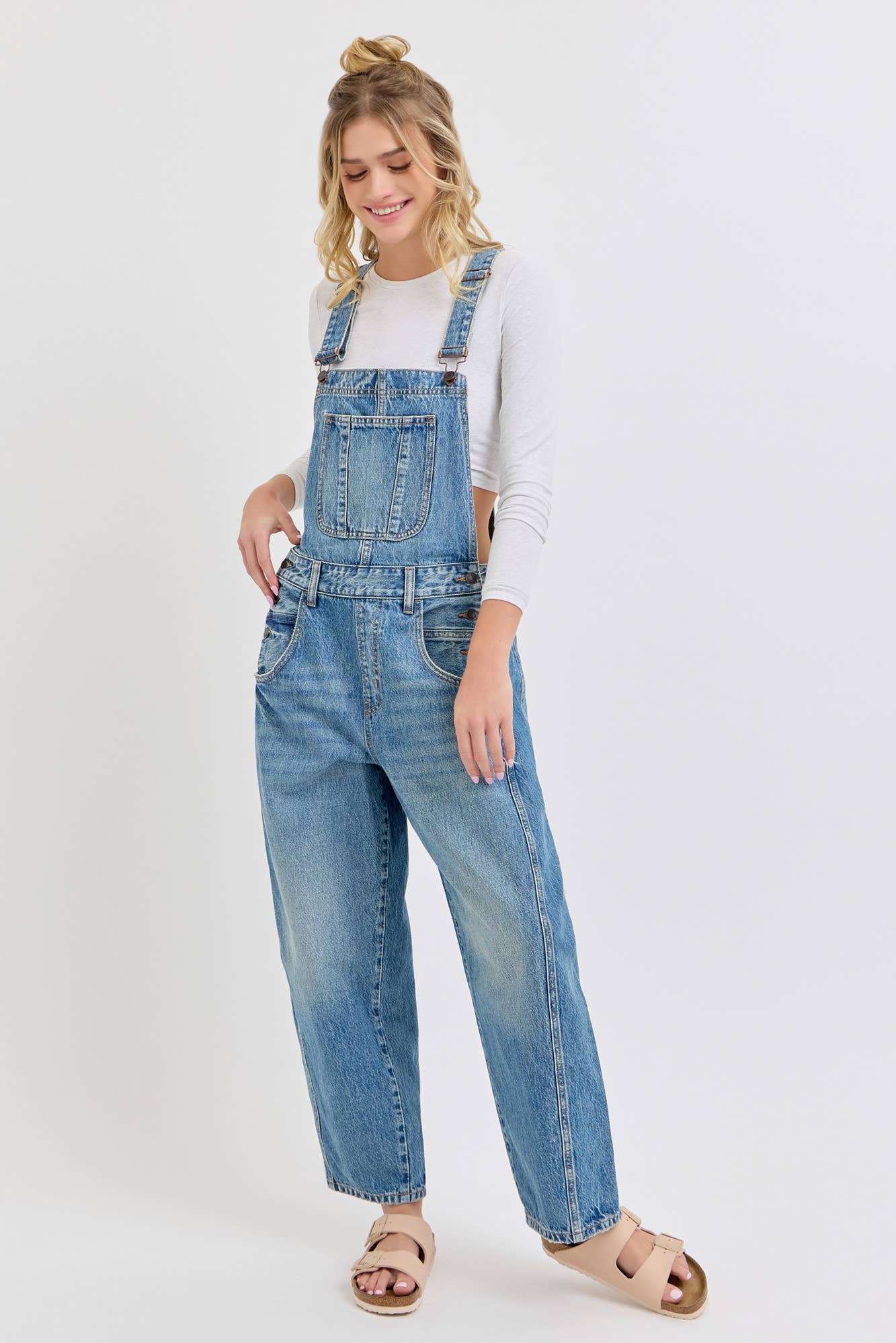 Mid Waisted Barrel Overall
