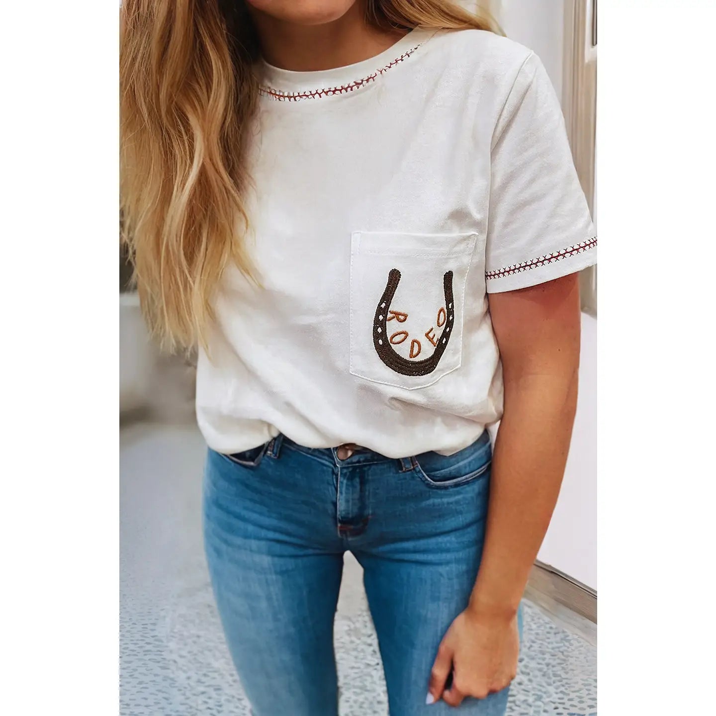 Rodeo Horseshoe Embroidered Tee