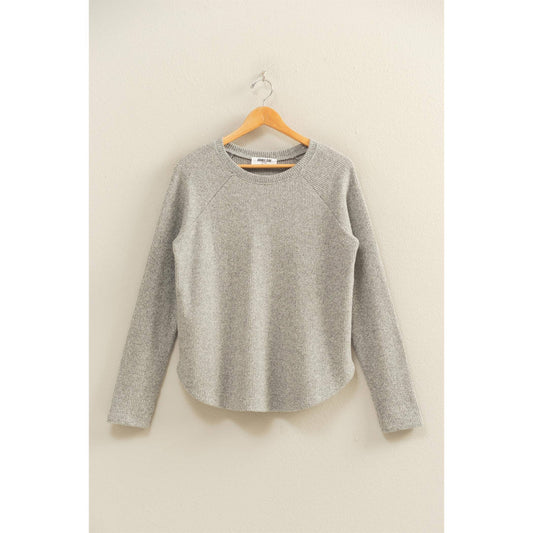 Brushed Waffle Long Sleeve Top