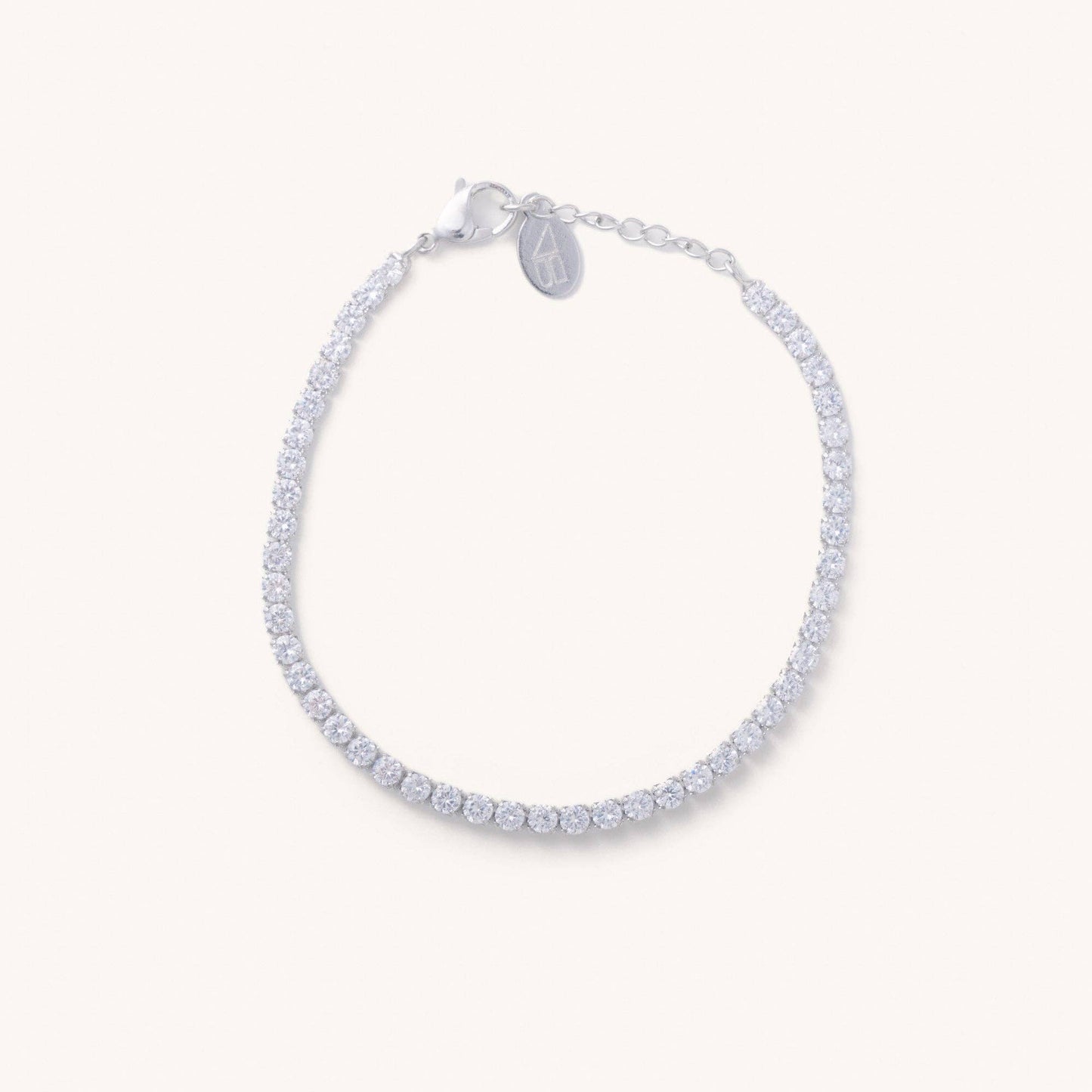 Silver Shimmer Tennis Bracelet-Waterproof
