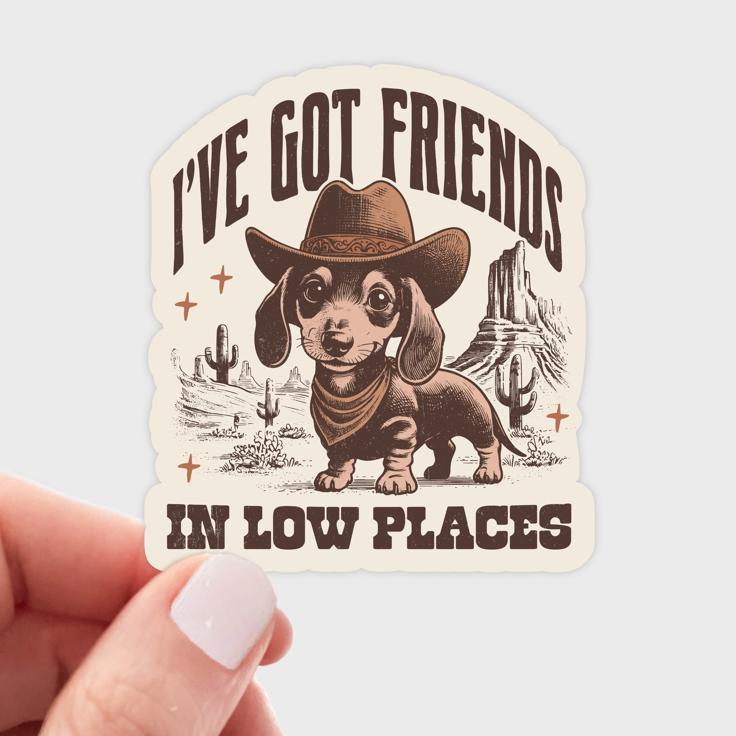 Friends In Low Places Sticker