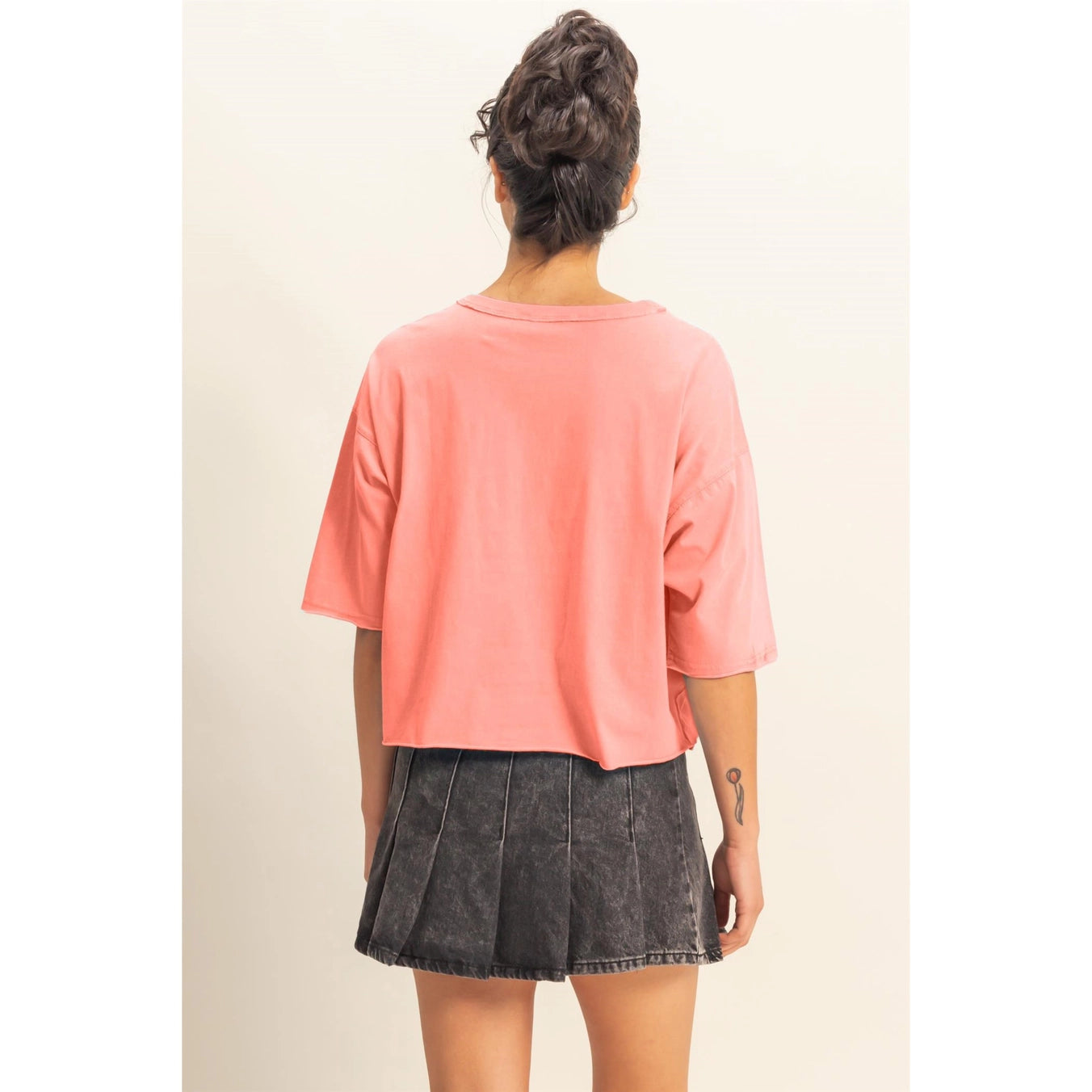 Drop Shoulder Crop Tee