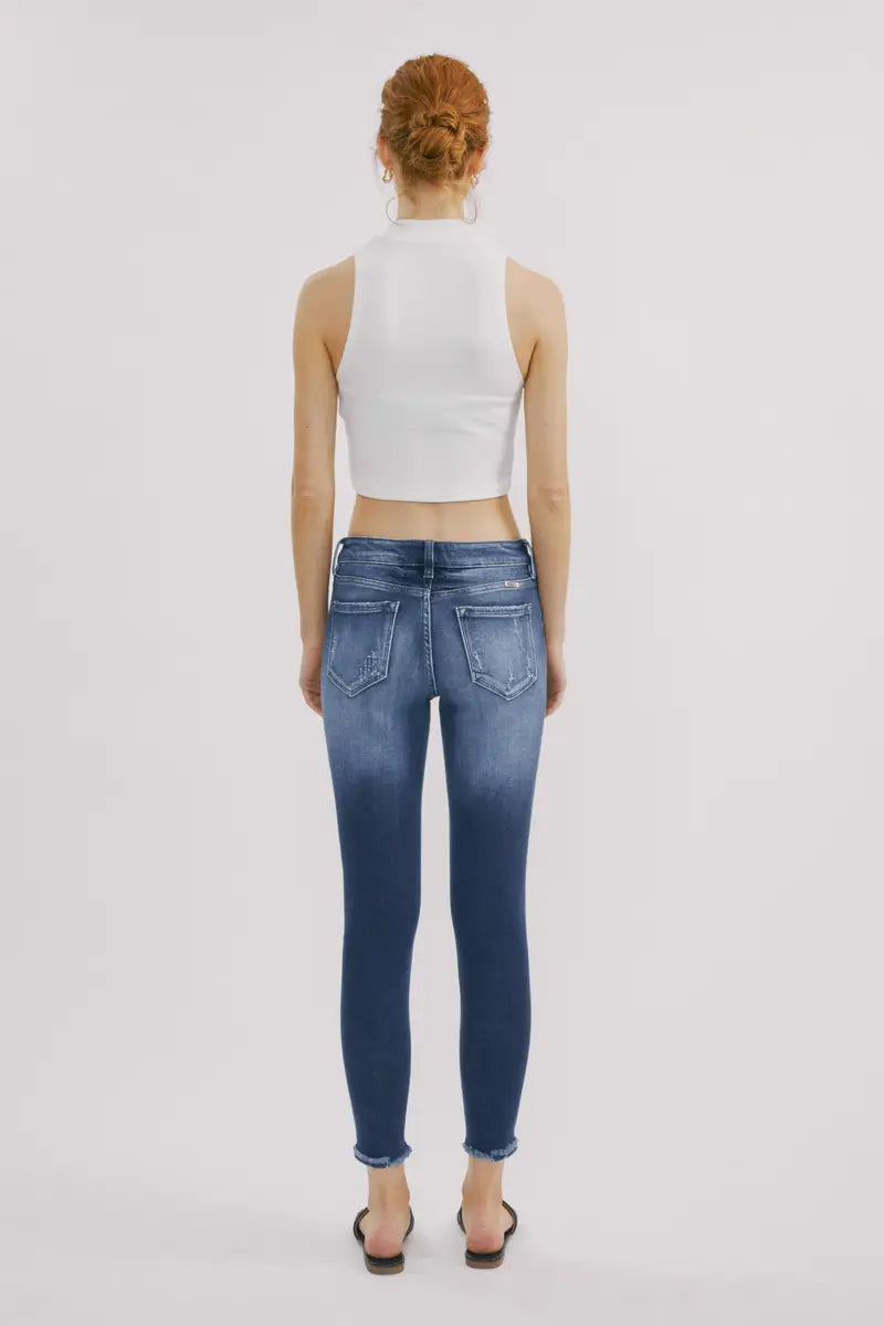 Mid Rise Ankle Skinny