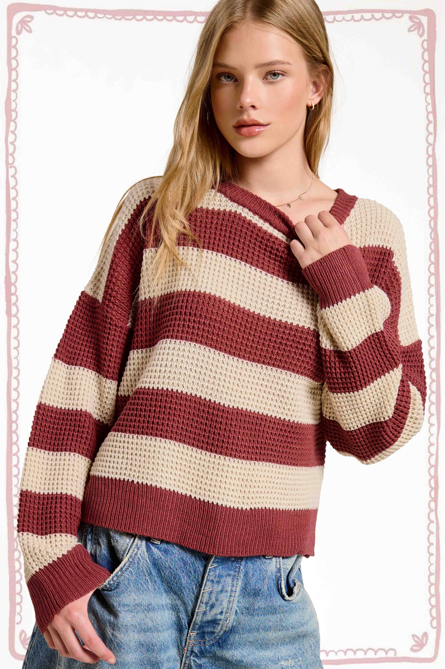 Striped Round Neck Sweater