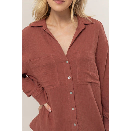 Button Down Double Gauze Shirt