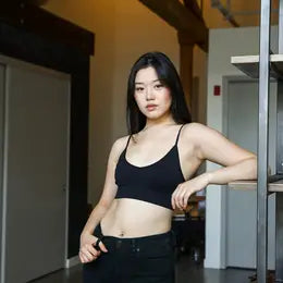 Black Low Back Seamless Bralette