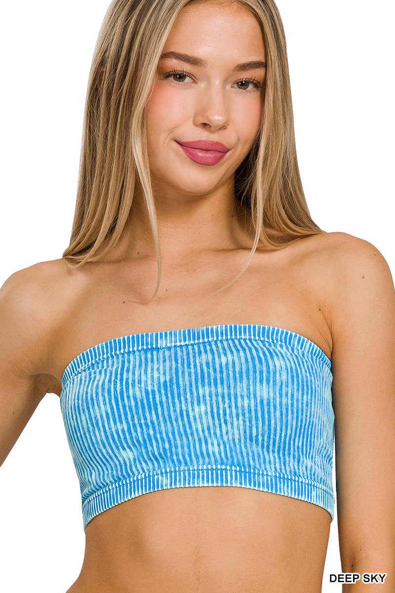 Washed Ribbed Seamless Bralette