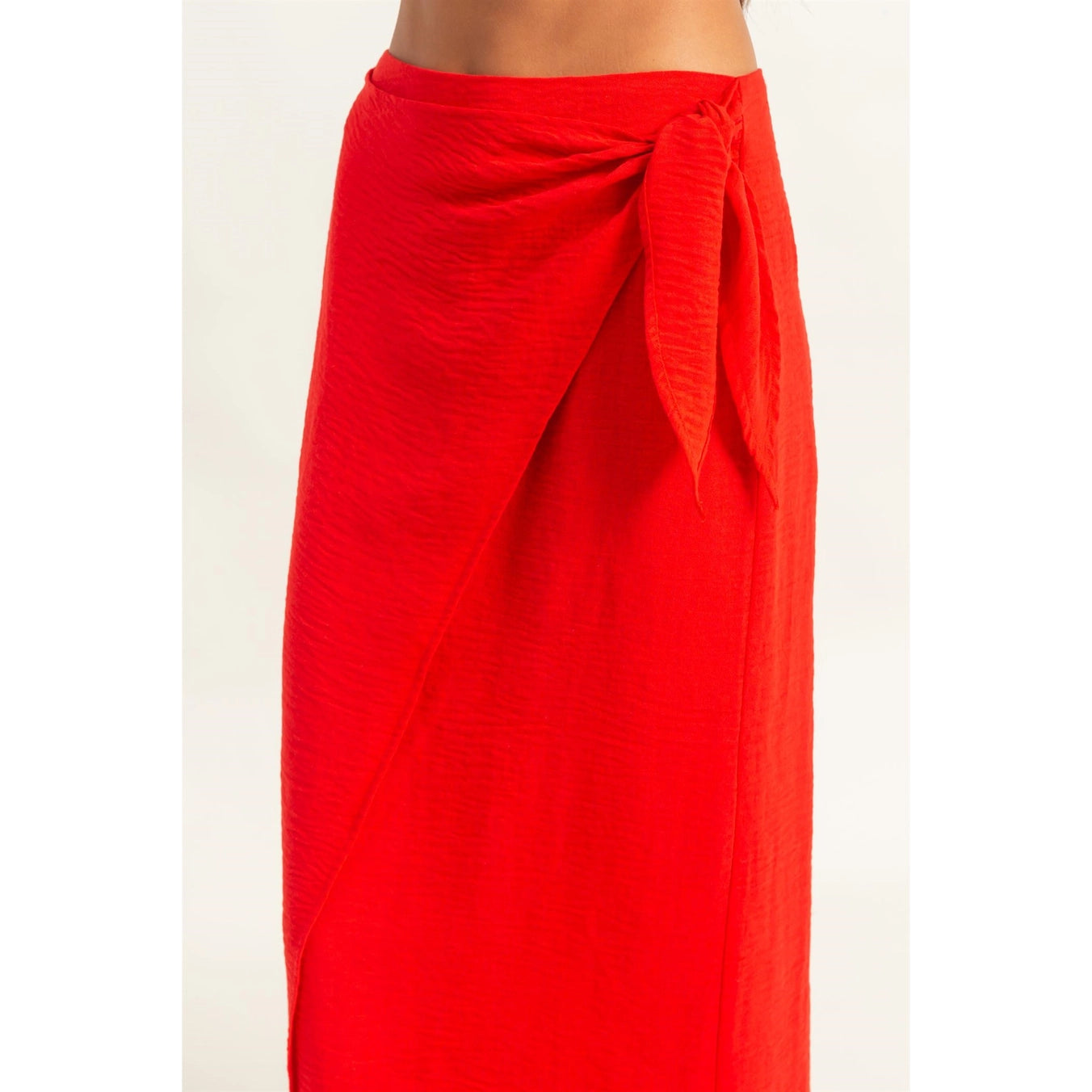 High Waist Crinkle Woven Maxi Skirt