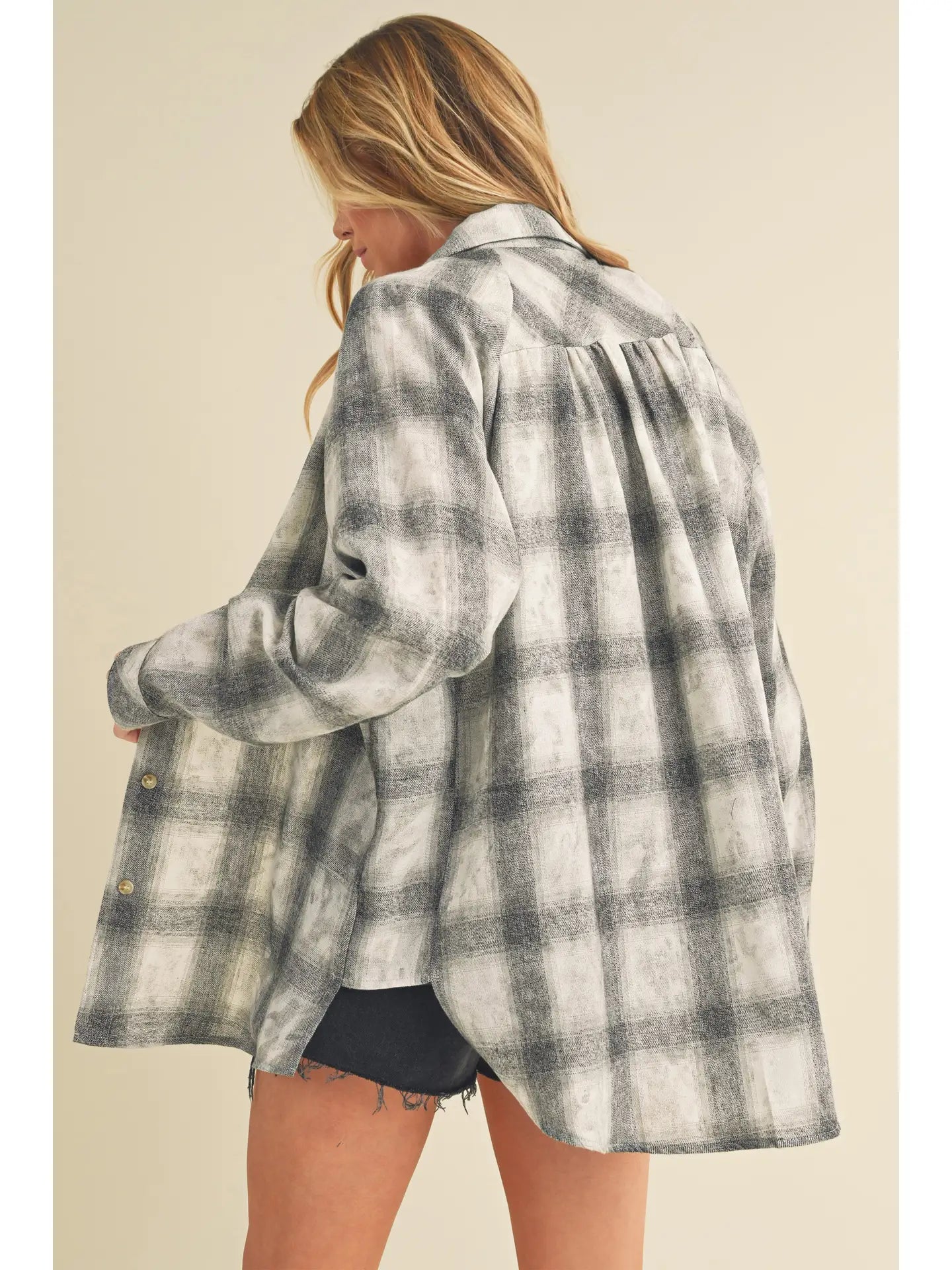 Plaid Washed Flannel Button Up