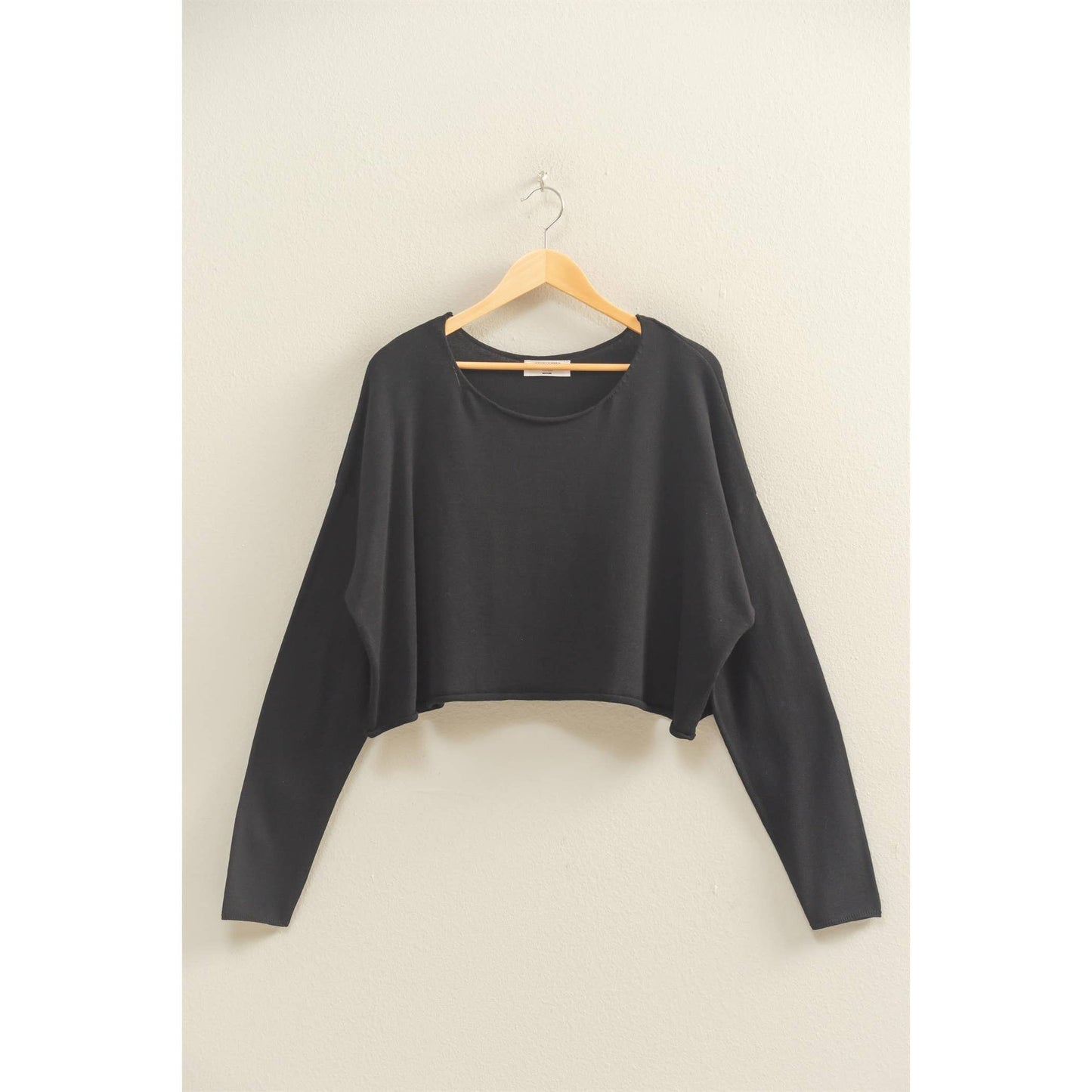 Wide Neck Drop Shoulder Sweater