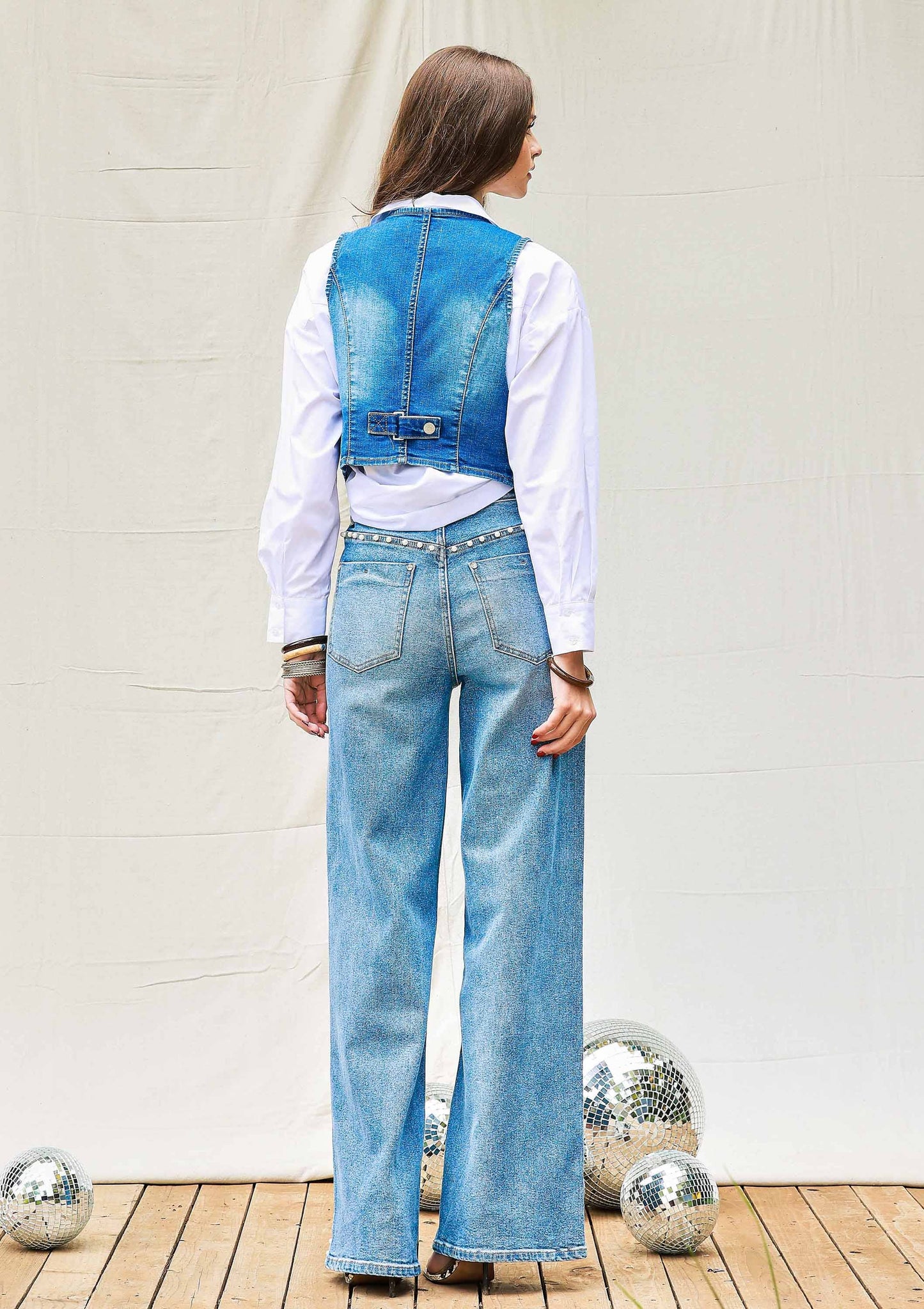 Pearl High-Rise Wide Leg Jeans