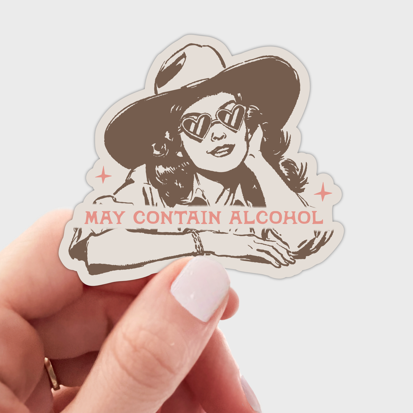 May Contain Alcohol Sticker