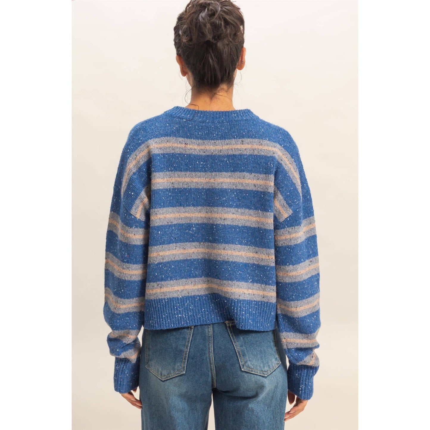 Striped Crew Neck Cozy Sweater