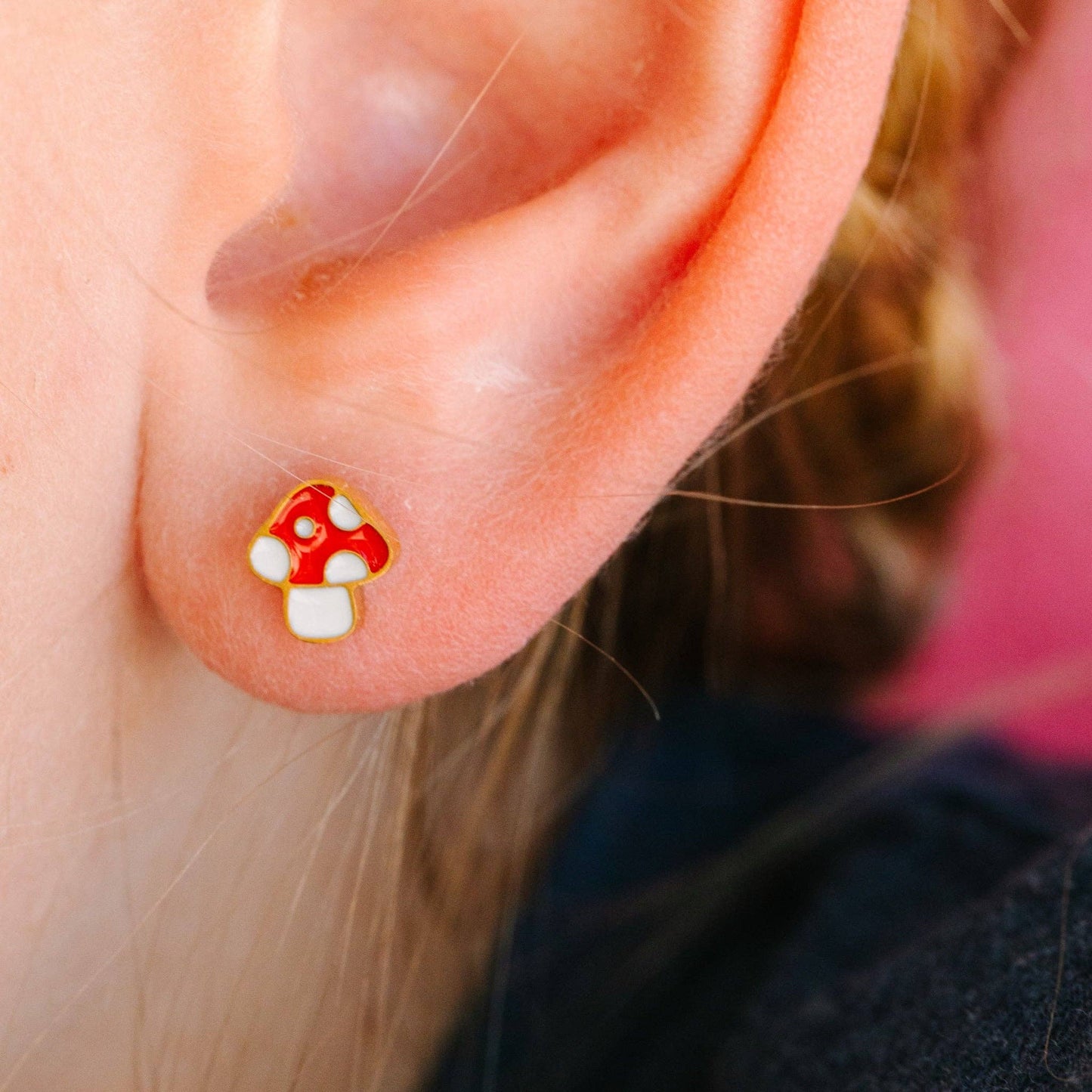 Mushroom Pierced Co Earrings