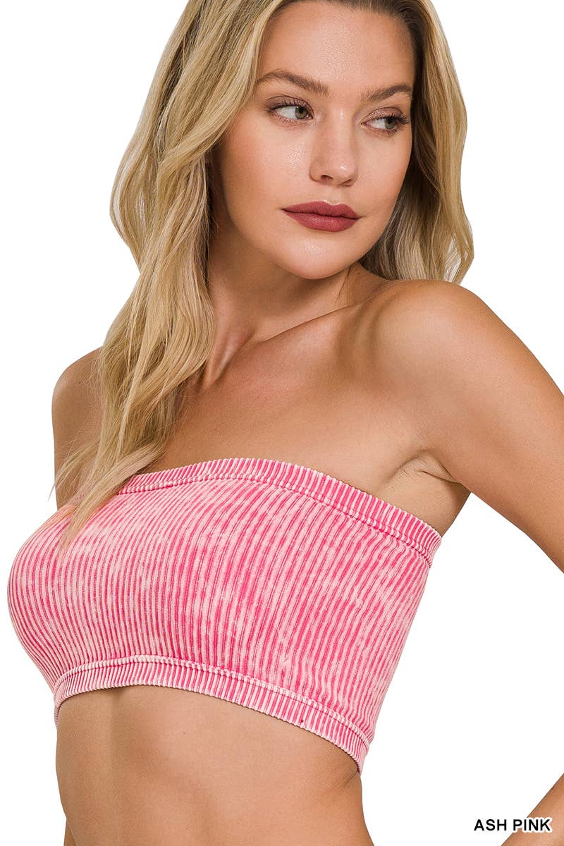 Washed Ribbed Seamless Bralette