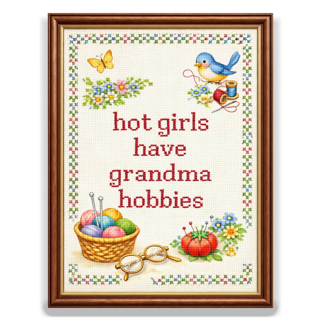 Hot Girls Have Grandma Hobbies Sticker