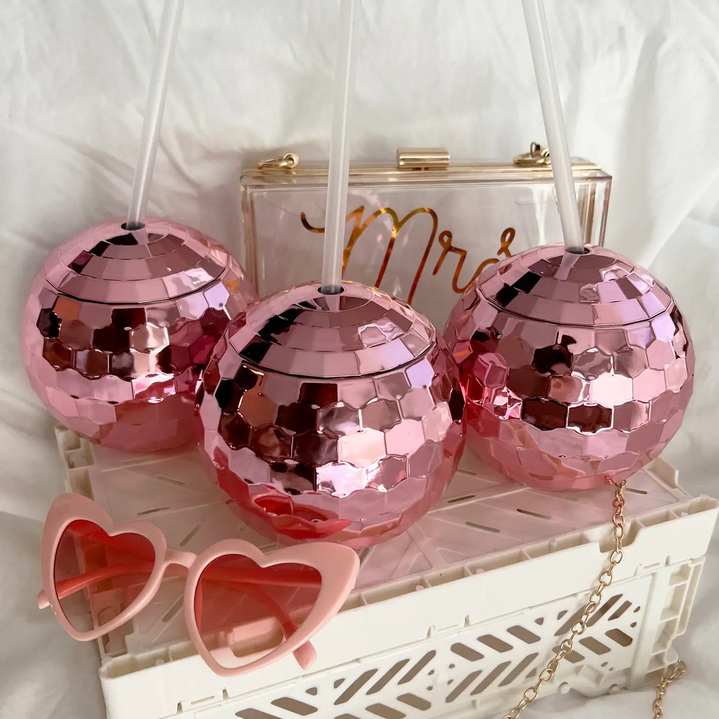 Pink Disco Ball Cup