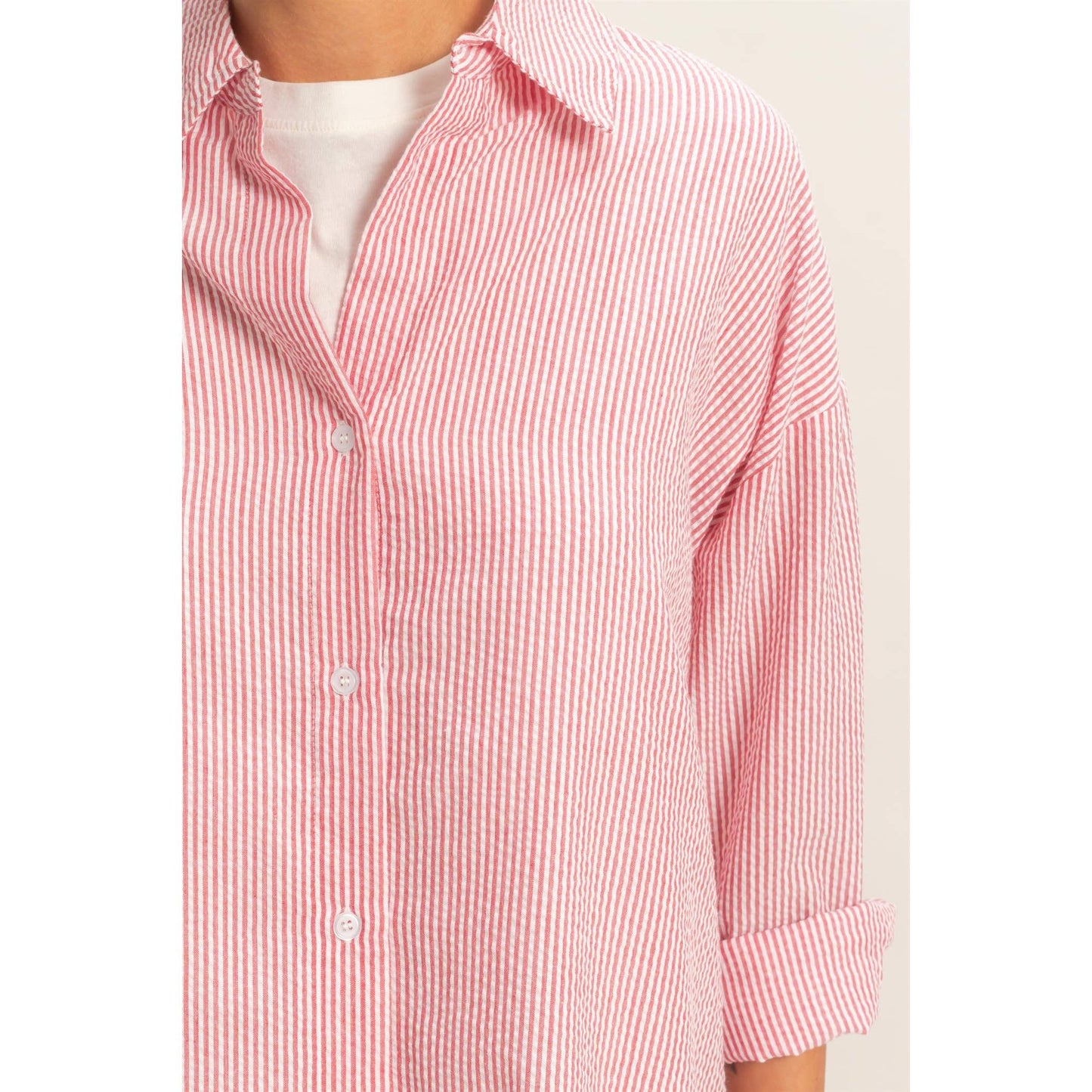 Striped Button-Up Shirt