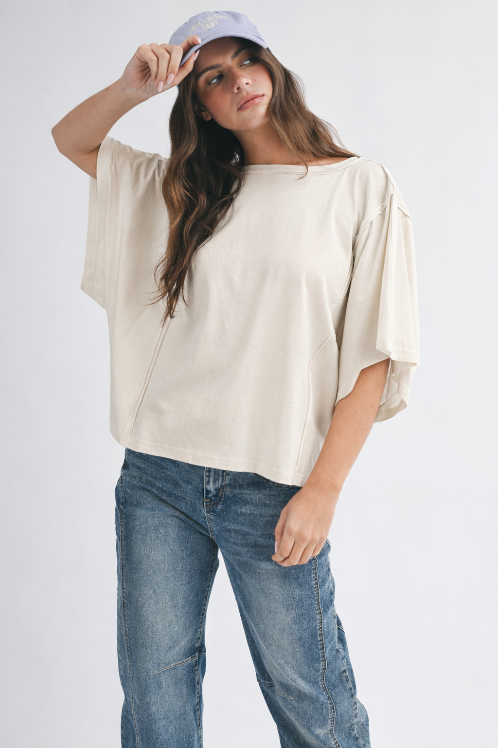 Boxy Dolman Short Sleeve Top