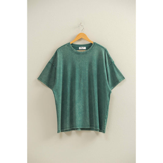 Mineral Wash Oversized Crew Neck Tee