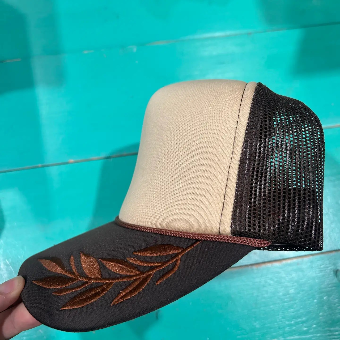 Khaki/Brown Captain Foam Trucker