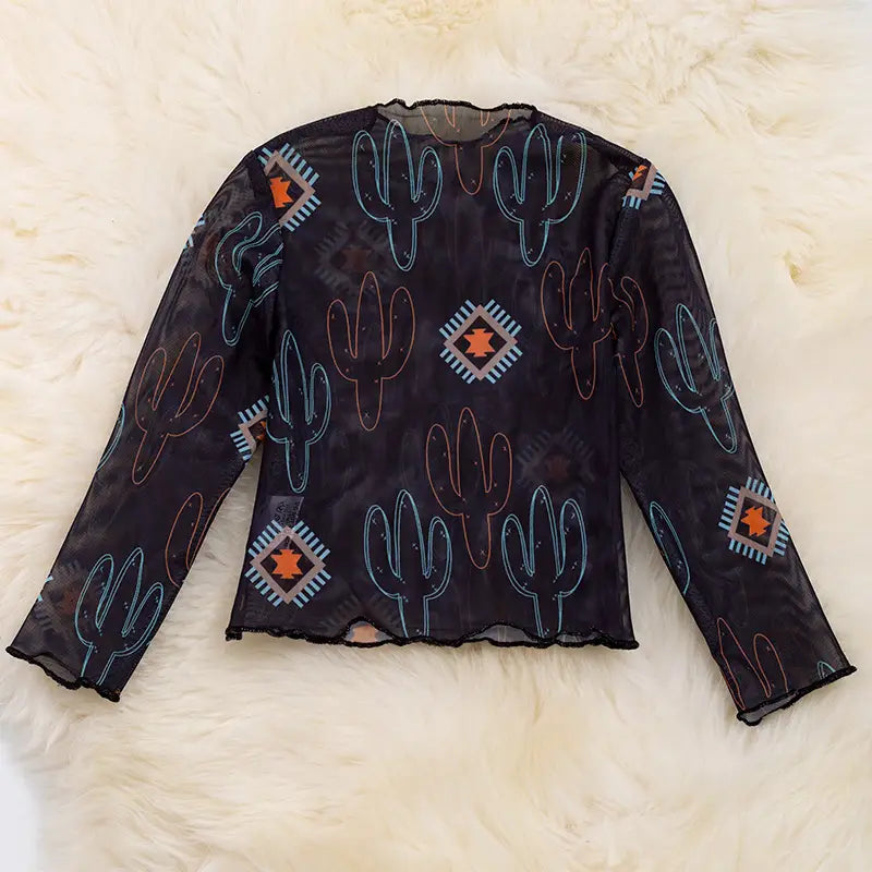 Cactus Sheer Kids Top
