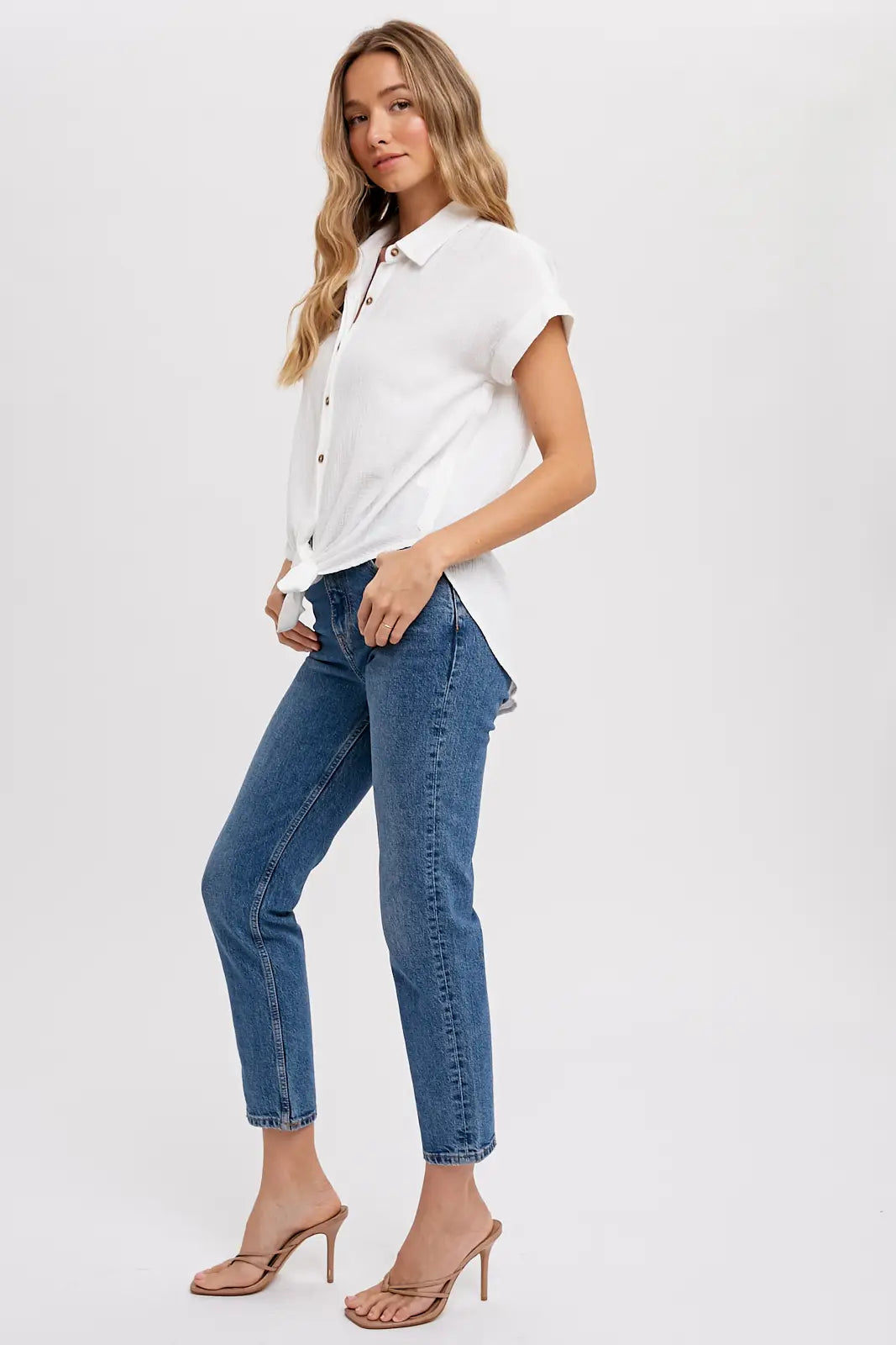 Cotton Button Up Top
