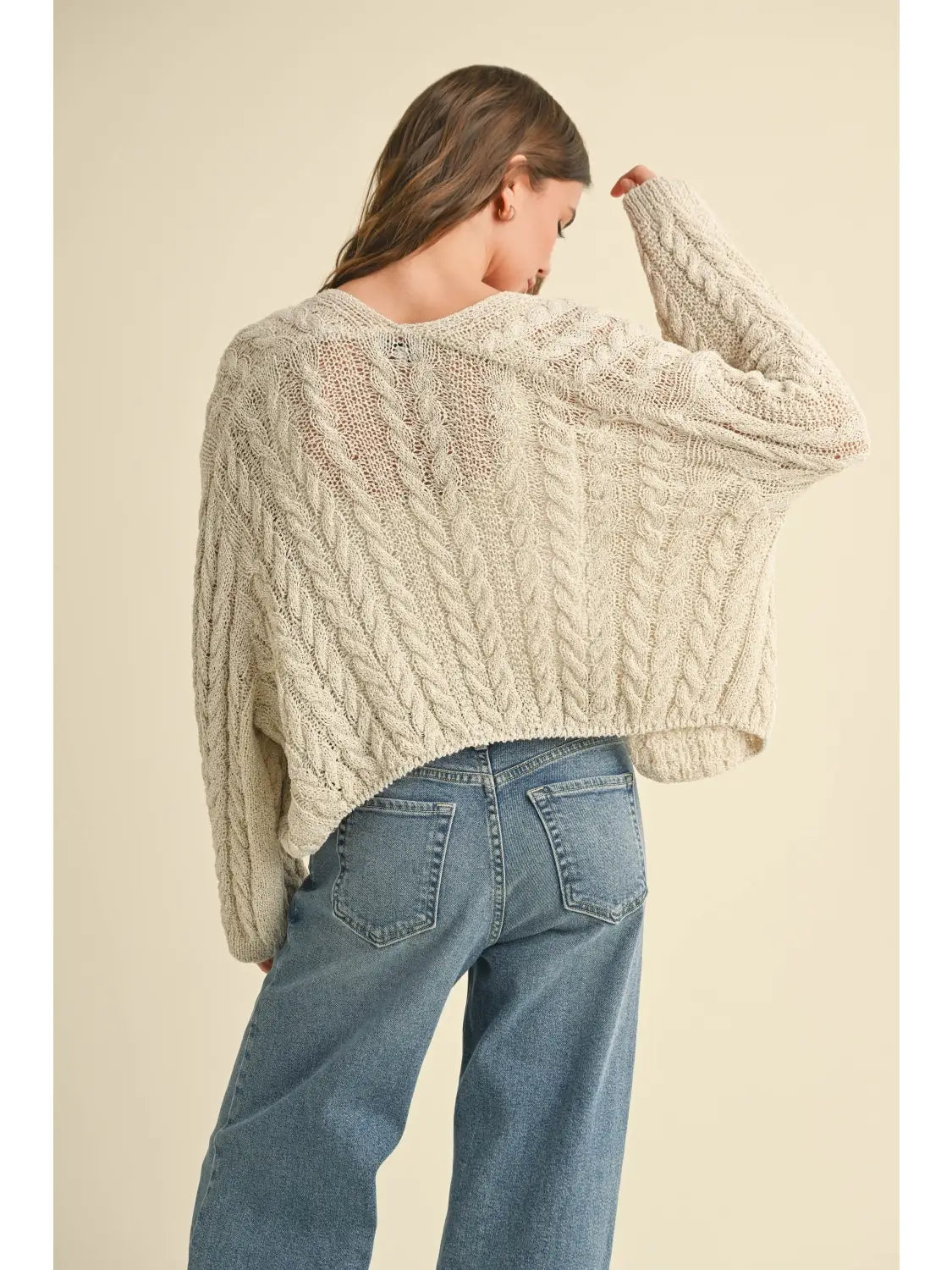 Light Weight Cable Knitted Cardigan