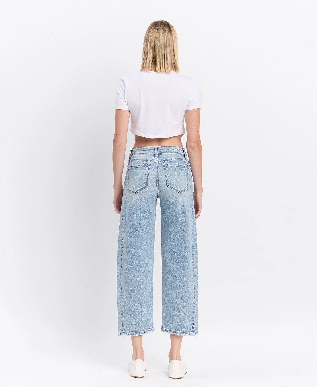 High Rise Twist Barrel Jeans