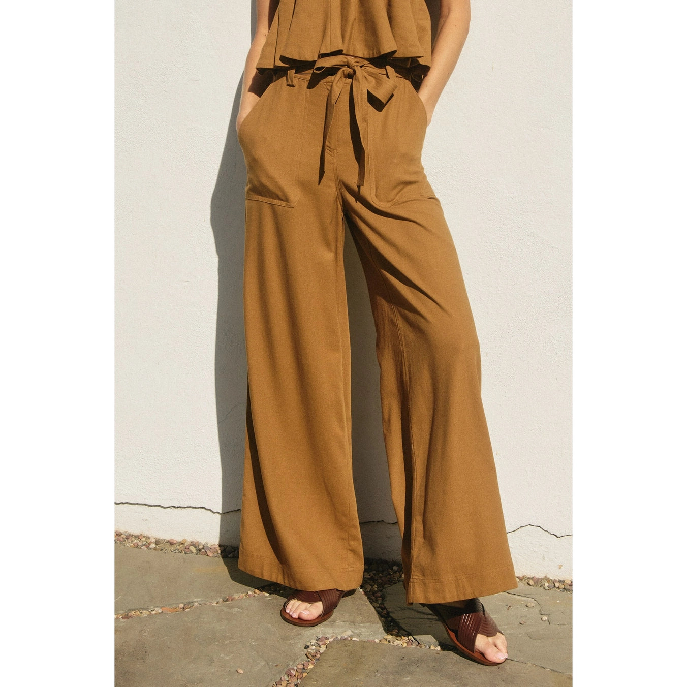 Heaven Sent Wide Leg Belted Pants
