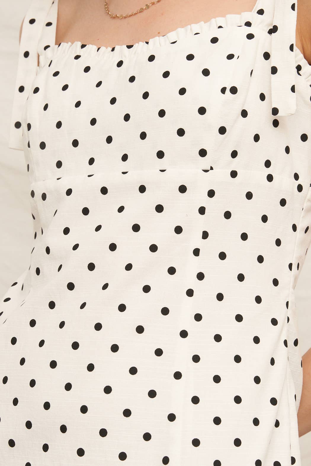 Polka Dot Midi Dress with Slit