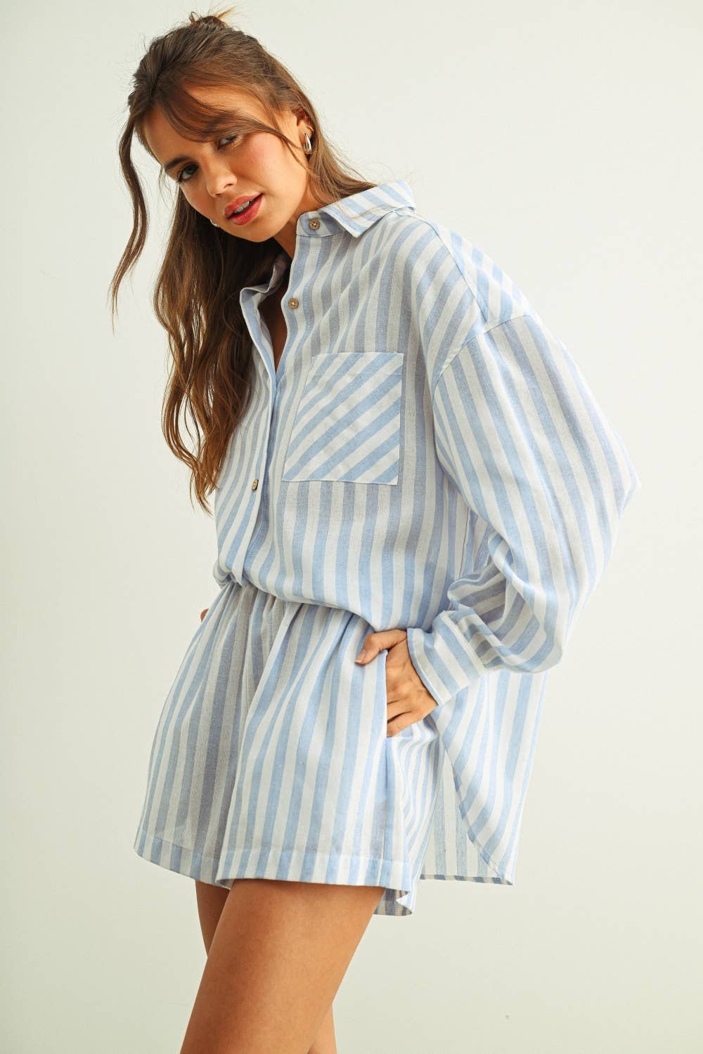 Blue Stripe Button Down