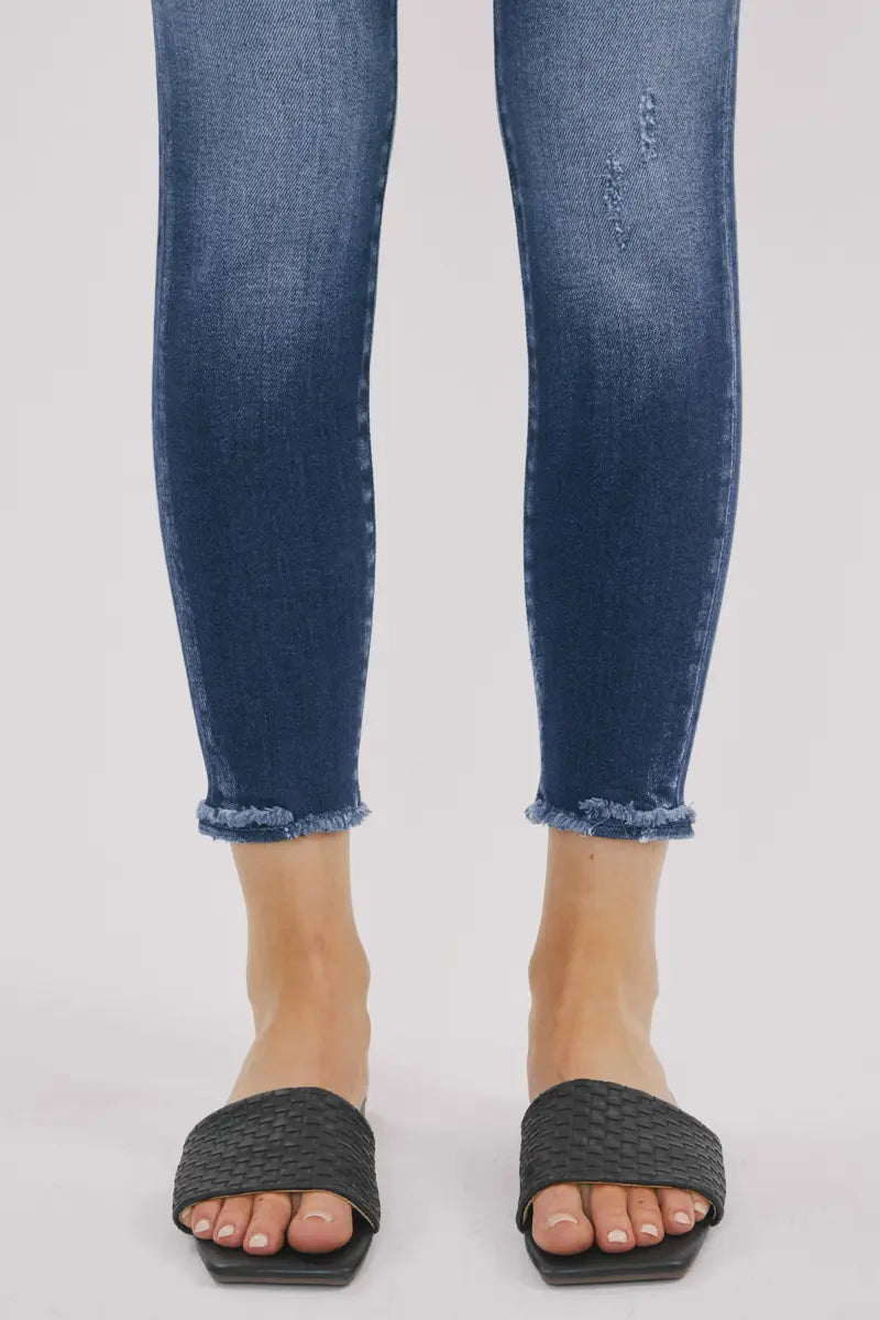 Mid Rise Ankle Skinny
