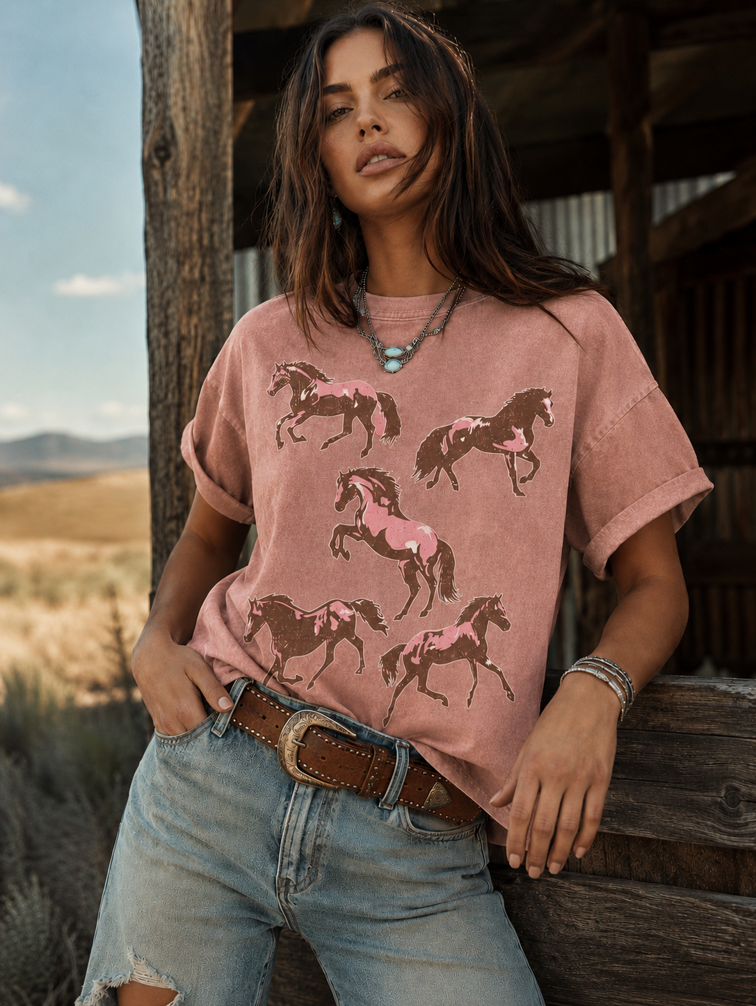 Wild Horses Mineral Washed T-Shirt