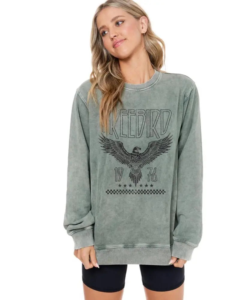 Free Bird 1976 Vintage Washed Sweatshirt