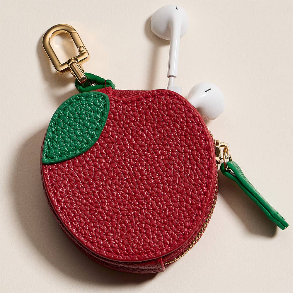 Genuine Leather Apple Bag Charm