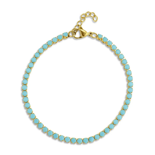 18k Gold Stainless Steel Turquoise Bracelet