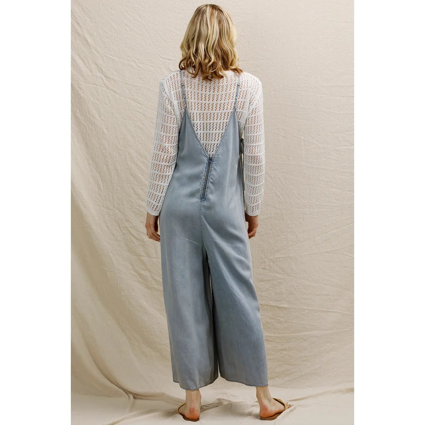 Wide Leg Denim Jumper