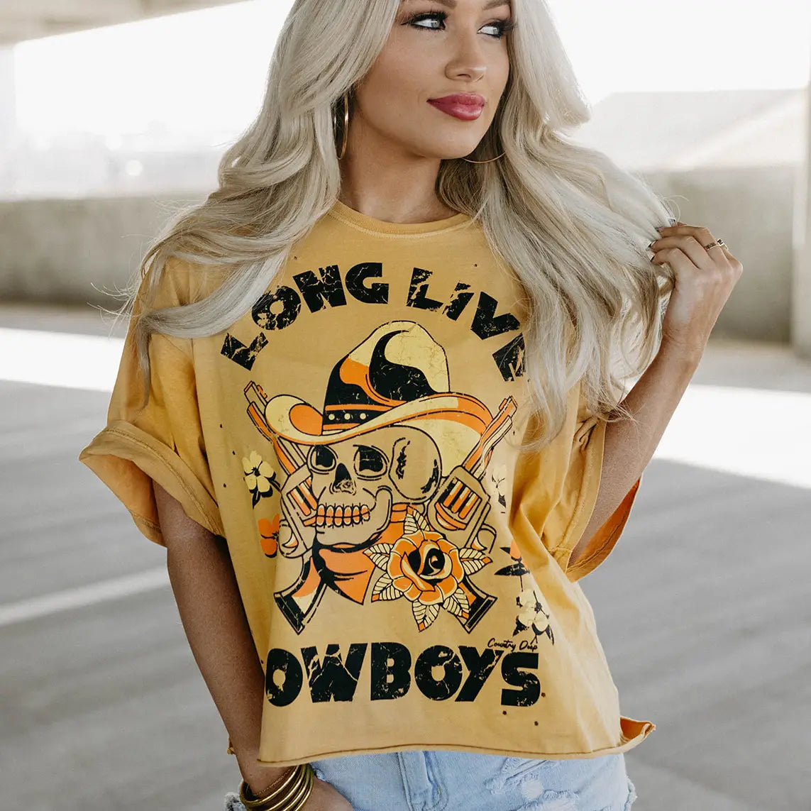 Long Live Cowboys Cropped Tee