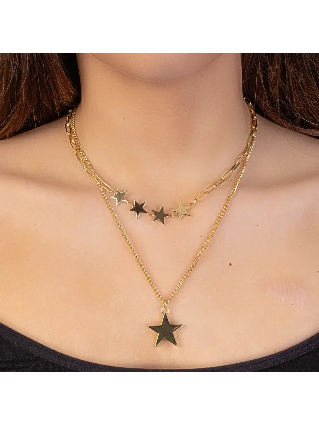 Layered Star Necklace